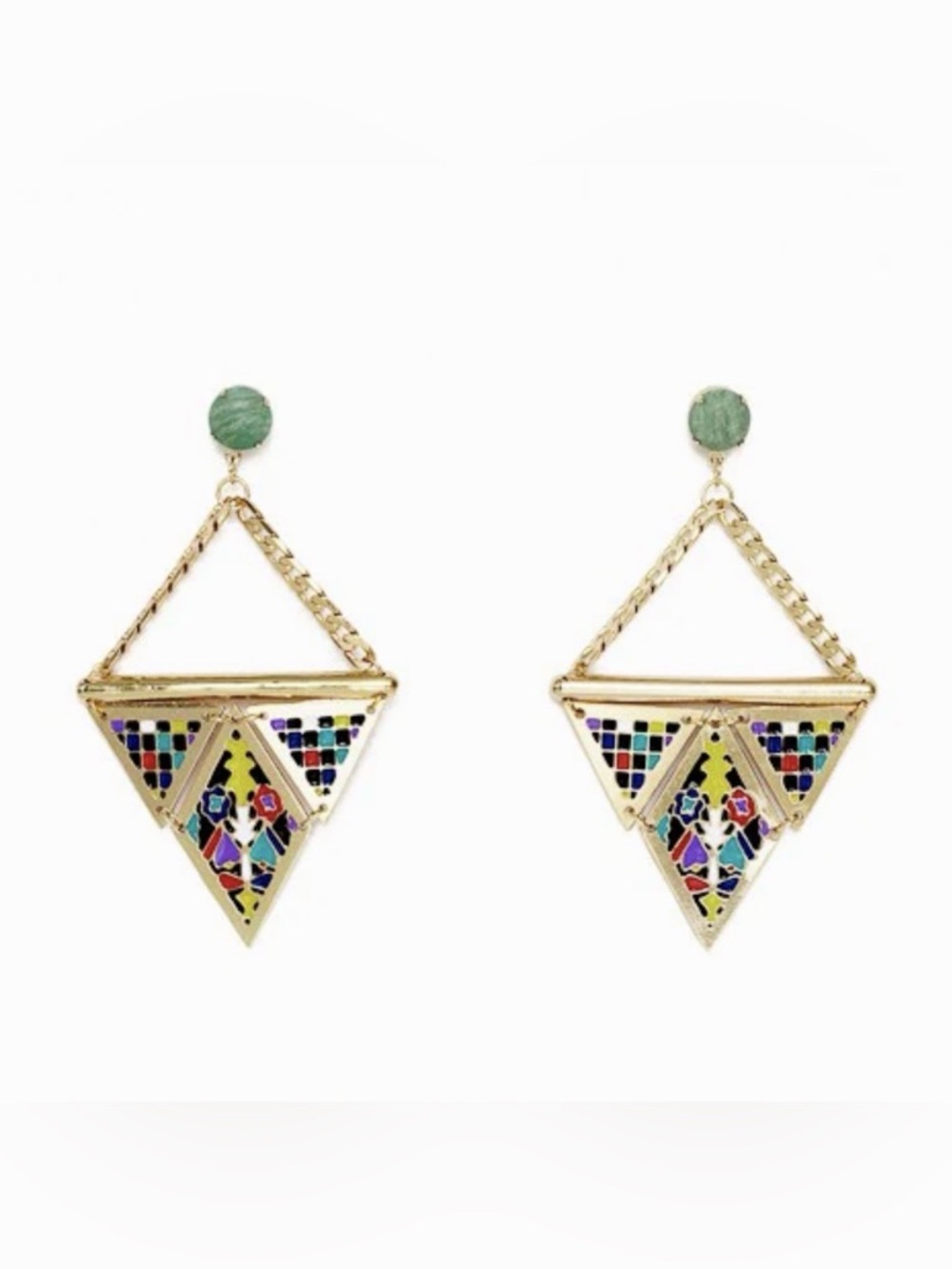 NOIR SELENA ENAMEL EARRINGS